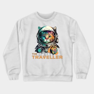 Cat space traveller Crewneck Sweatshirt